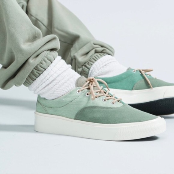 Converse Other - Converse Skid Grip Jungle Cloth Unisex‎ Low Top Green Canvas Shoes Mens 8.5 W 10